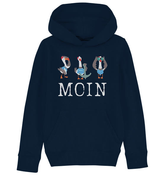 Maritimer Hoodie 'Moin Möwe' - Kids Organic Hoodie