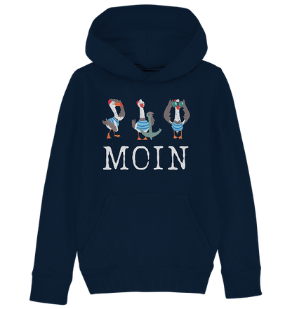 Maritimer Hoodie 'Moin Möwe' - Kids Organic Hoodie