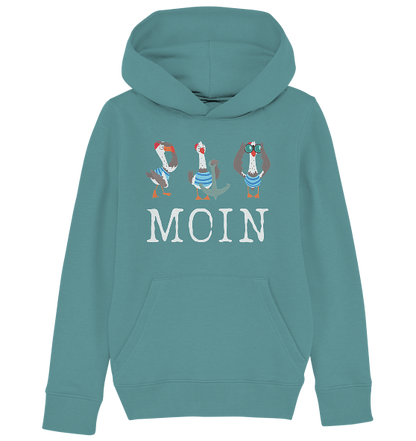 Maritimer Hoodie 'Moin Möwe' - Kids Organic Hoodie