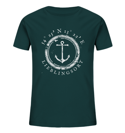 personalisierbares Koordinaten T-Shirt MEERVERLIEBT 2.0 - Kids Organic Shirt