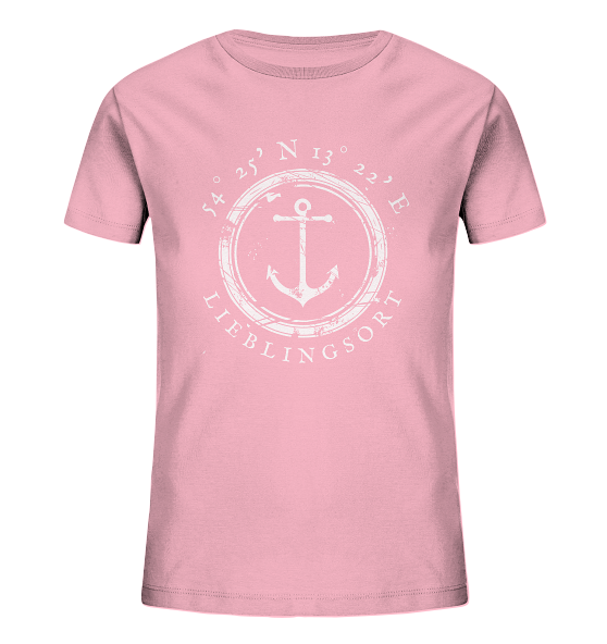 personalisierbares Koordinaten T-Shirt MEERVERLIEBT 2.0 - Kids Organic Shirt