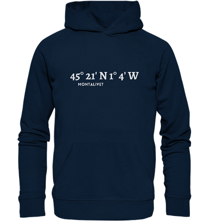 Montalivet Hoodie mit Koordinaten - Organic Koordinaten Hoodie - Meercoordinates