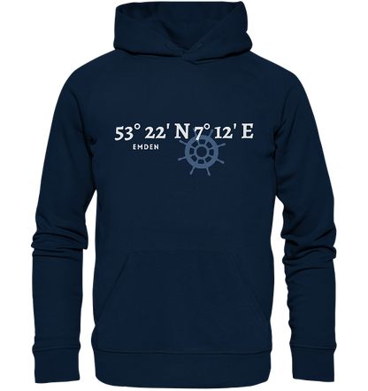 Emden Hoodie mit Koordinaten von MEERcoordinates 