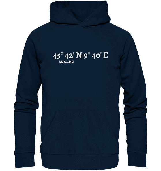 Bergamo Hoodie mit Koordinaten - Organic Unisex Hoodie - MEERcoordinates