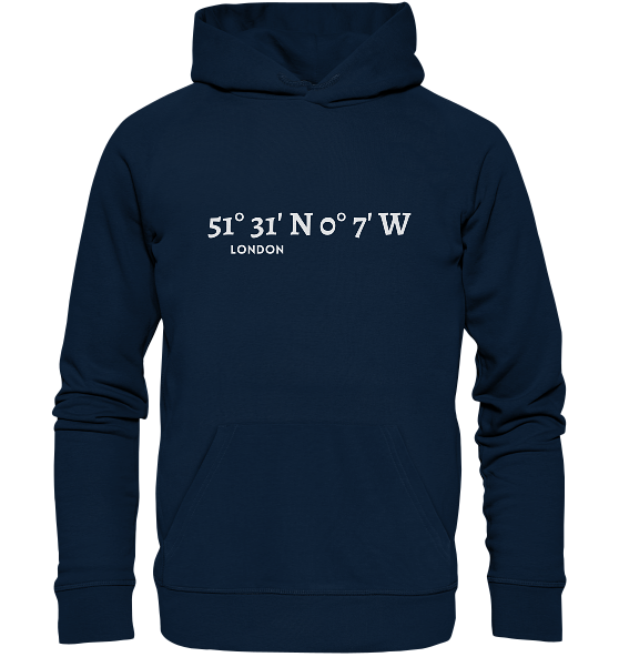 London Hoodie mit Koordinaten
