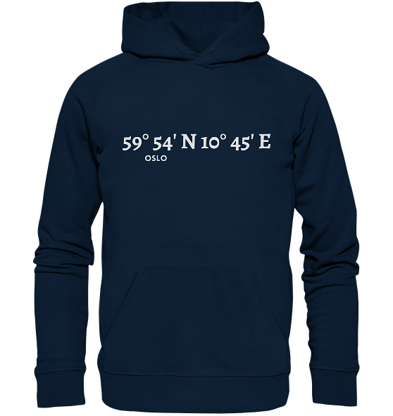 Oslo Hoodie mit Koordinaten