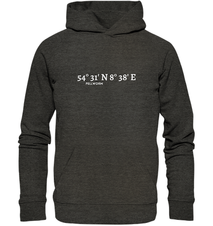 Pellworm Hoodie mit Koordinaten - Organic Unisex Hoodie