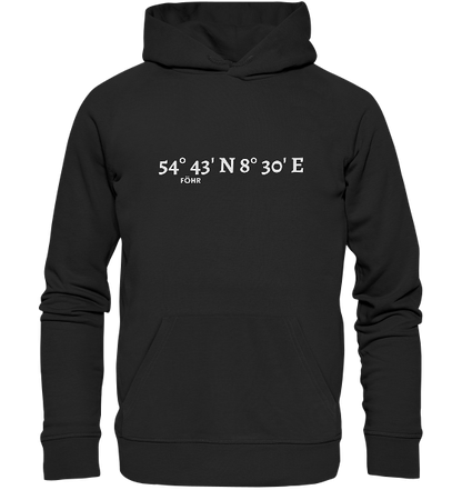 Föhr Hoodie mit Koordinaten - Organic Hoodie