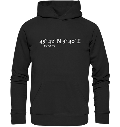 Bergamo Koordinaten - Organic Unisex Hoodie - MEERcoordinates
