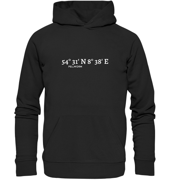 Pellworm Hoodie mit Koordinaten - Organic Unisex Hoodie