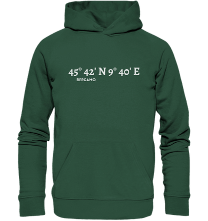 Bergamo Koordinaten - Organic Unisex Hoodie - MEERcoordinates