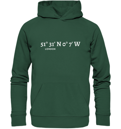 London Hoodie mit Koordinaten