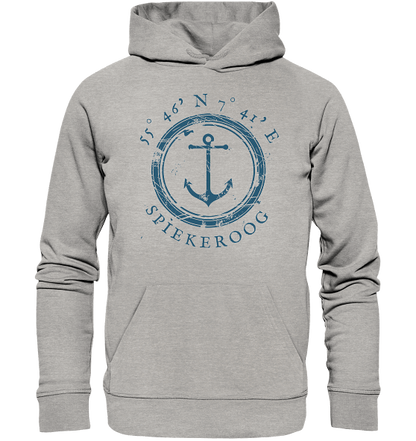 Spiekeroog Hoodie mit Koordinaten Anker - MEERcoordinates