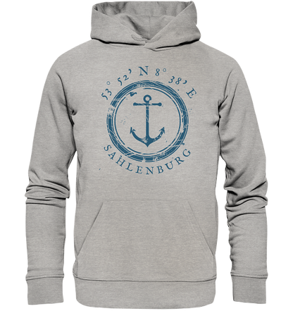 Sahlenburg Hoodie mit Anker - Organic Koordinaten Hoodie