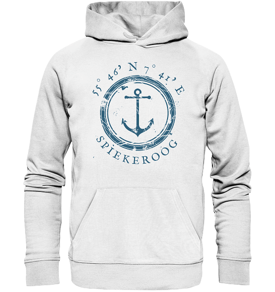 Spiekeroog Hoodie mit Koordinaten und Anker - MEERcoordinates