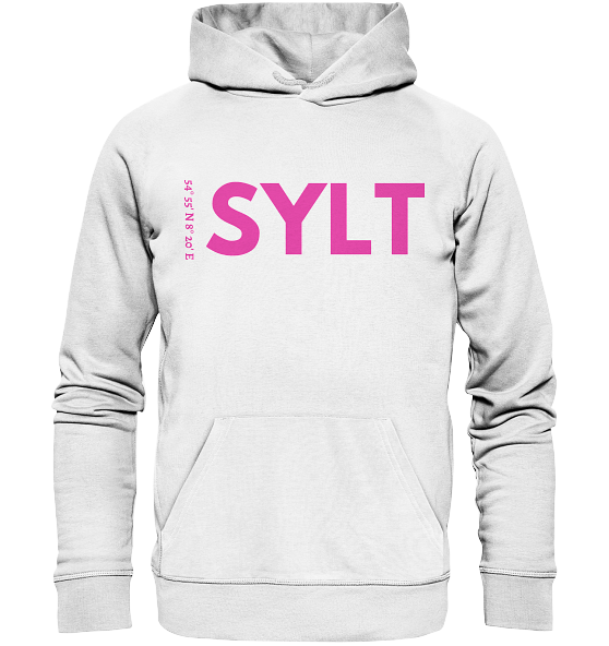 Sylt Hoodie mit Koordinaten in pink - Organic Koordinaten Hoodie