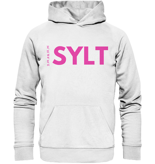 Sylt Hoodie mit Koordinaten in pink - Organic Koordinaten Hoodie