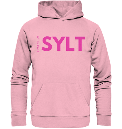 Sylt Hoodie mit Koordinaten in pink - Organic Koordinaten Hoodie