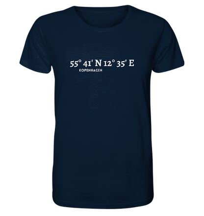 Kopenhagen T-Shirt mit Koordinaten - Organic Shirt