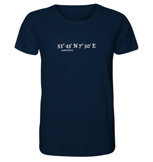 Langeoog T-Shirt mit Koordinaten - Organic Shirt von Meercoordinates