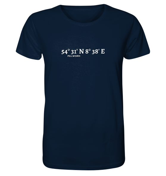 Pellworm T-Shirt mit Koordinaten - Organic Shirt