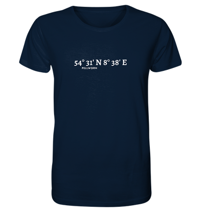 Pellworm T-Shirt mit Koordinaten - Organic Shirt