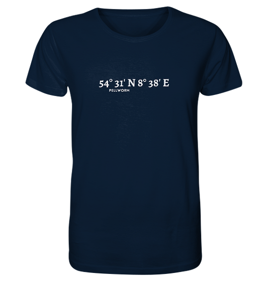 Pellworm T-Shirt mit Koordinaten - Organic Shirt