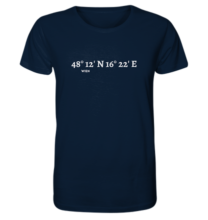 Wien T-Shirt mit Koordinaten - Organic Shirt von Meercoordinates