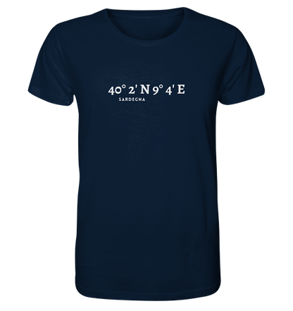 Sardinien T-Shirt mit Koordinaten - Organic Koordinaten Shirt von Meercoordinates