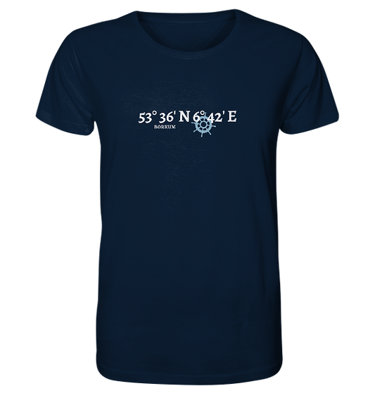 Borkum T-Shirt mit Koordinaten - Organic Shirt von Meercoordinates