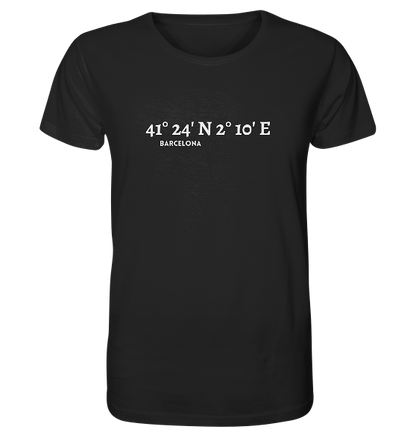 Barcelona T-Shirt mit Koordinaten - Organic Shirt