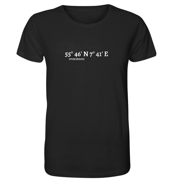 Spiekeroog T-Shirt mit Koordinaten - Organic Shirt