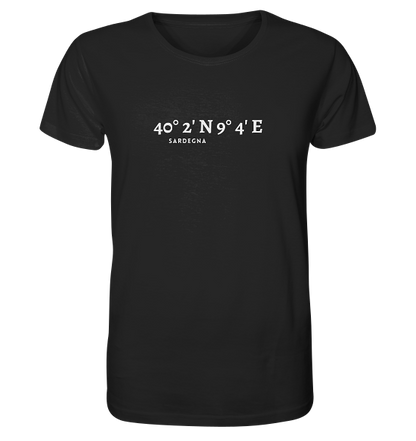 Sardinien T-Shirt mit Koordinaten - Organic Koordinaten Shirt