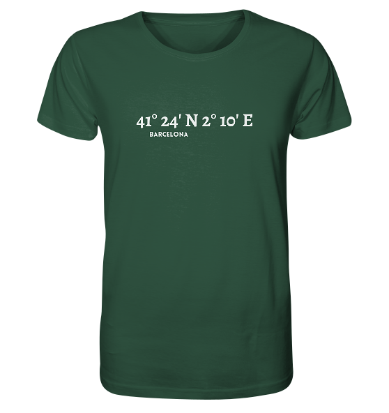 Barcelona T-Shirt mit Koordinaten - Organic Shirt