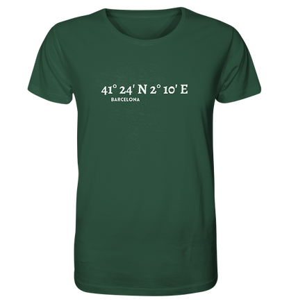Barcelona T-Shirt mit Koordinaten - Organic Shirt