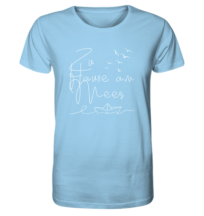 Maritimer T-Shirt 'Zu Hause am Meer' - Organic Unisex Shirt