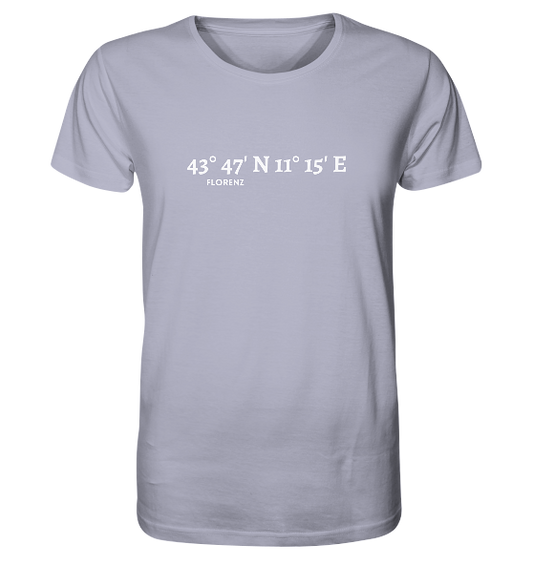 Florenz T-Shirt mit Koordinaten - Organic Shirt