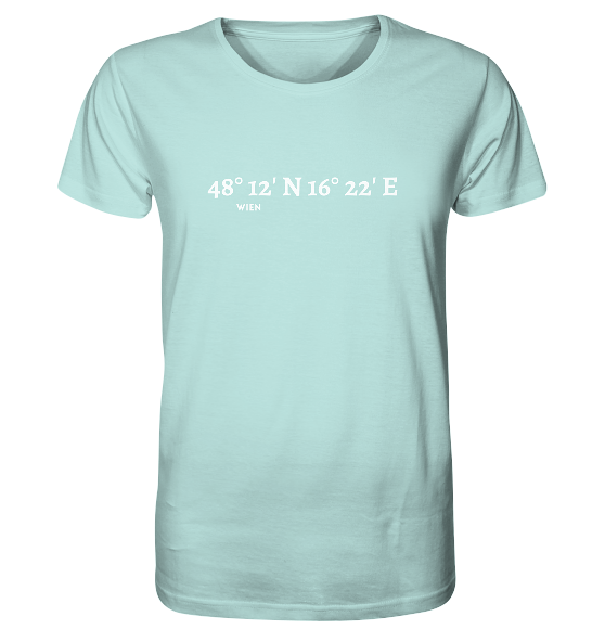 Wien T-Shirt mit Koordinaten - Organic Shirt