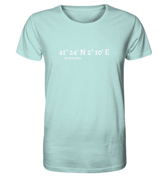 Barcelona T-Shirt mit Koordinaten - Organic Shirt