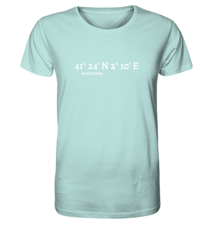 Barcelona T-Shirt mit Koordinaten - Organic Shirt