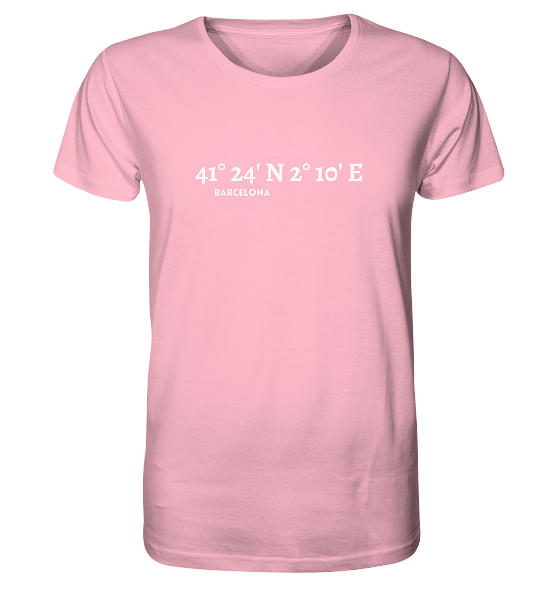Barcelona T-Shirt mit Koordinaten - Organic Shirt