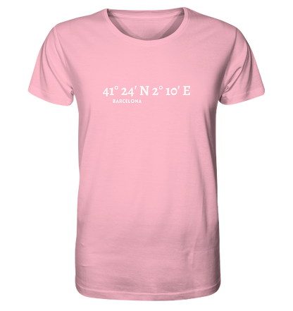 Barcelona T-Shirt mit Koordinaten - Organic Shirt