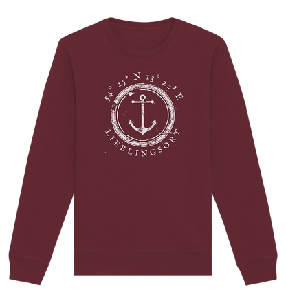 personalisierbarer Koordinaten Sweater  MEERVERLIEBT 2.0 - Organic Unisex Sweatshirt