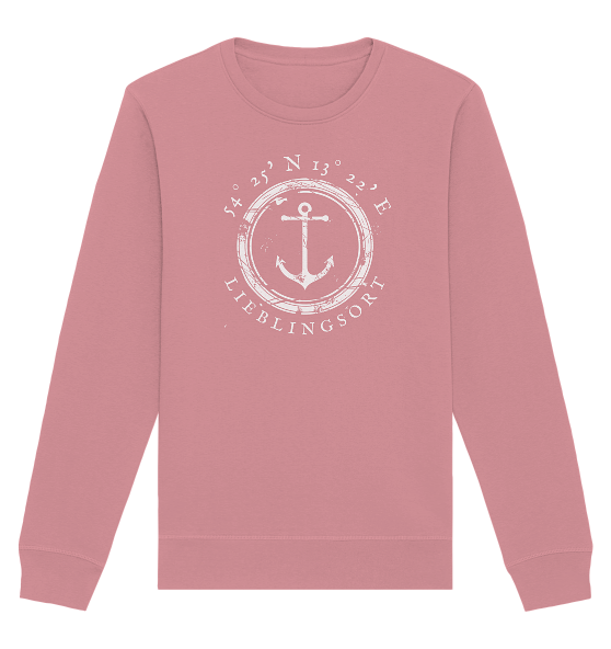 personalisierbarer Koordinaten Sweater  MEERVERLIEBT 2.0 - Organic Unisex Sweatshirt
