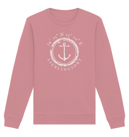 personalisierbarer Koordinaten Sweater  MEERVERLIEBT 2.0 - Organic Unisex Sweatshirt