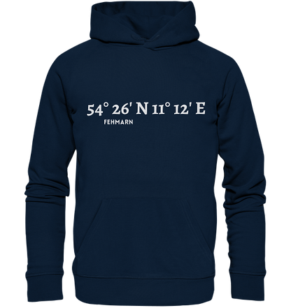 Fehmarn Hoodie mit Koordinaten - Organic Koordinaten Hoodie
