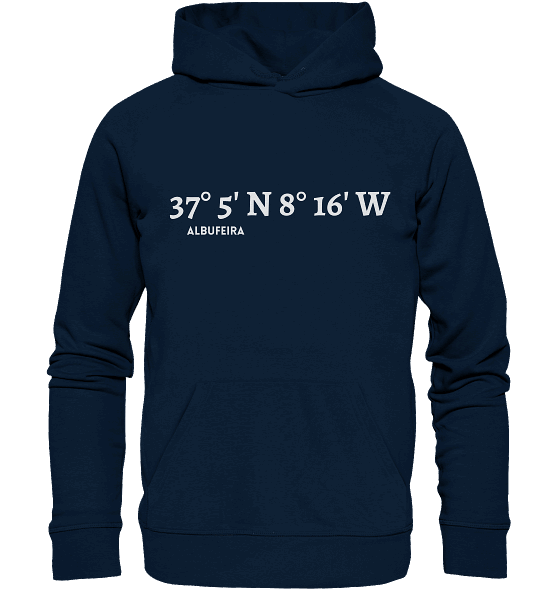 Albufeira Koordinaten - Organic Unisex Hoodie