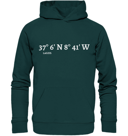 Lagos Hoodie mit Koordinaten - Organic Hoodie unisex, adult