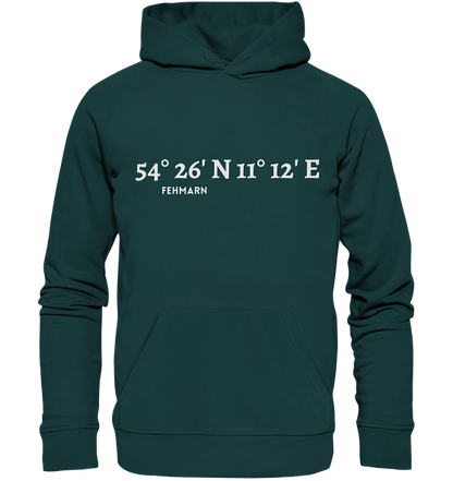Fehmarn Hoodie mit Koordinaten - MEERcoordinates