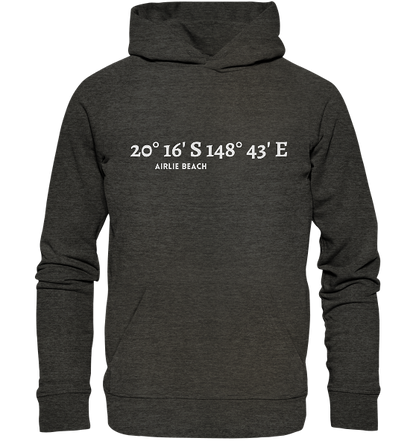 Airlie Beach Hoodie mit Koordinaten von Meercoordinates